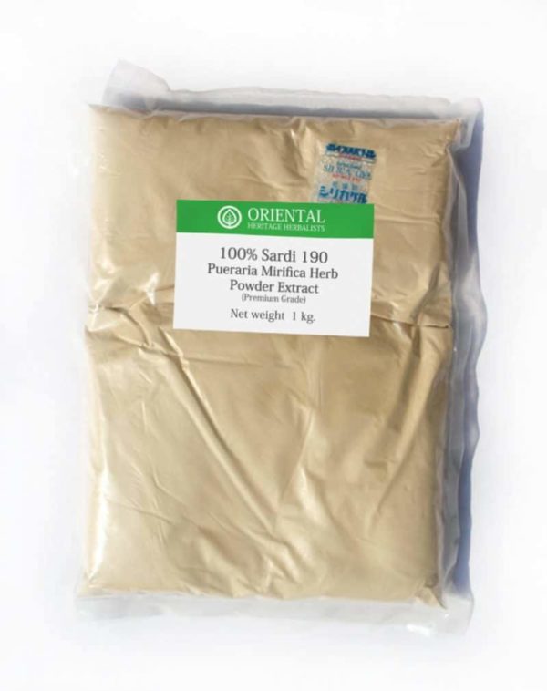 Sardi 190 Pueraria Mirifica Herb Powder Extract 1KG. (Premium Grade) ORIENTAL HERITAGE HERBALISTS